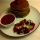 Gingerbread Pancakes With Strawberry Compote